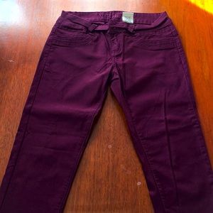 Maroon skinny pants